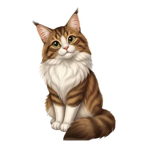 Norwegian Forest Cat illustration