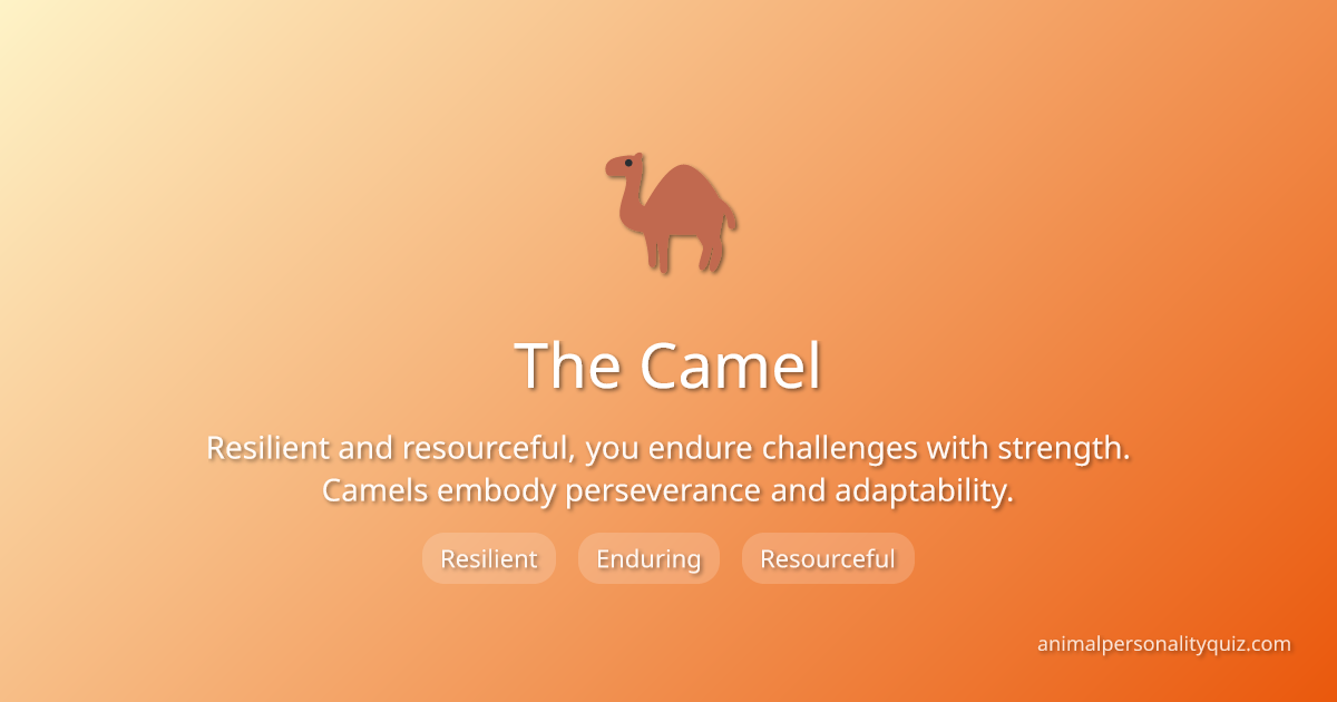 The Camel Personality Type - Complete Guide | Animal Personality Quiz